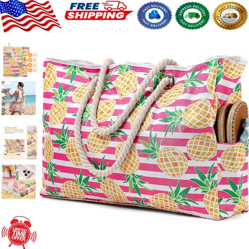 Stylish Waterproof Beach Bag for Women - Large Sandproof Tote for Summer Fun