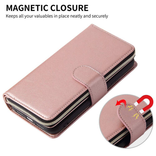 For Nokia G50 Wallet Case 9Card Zipper Slots Kickstand Flip Leather Phone Case - Picture 39 of 42