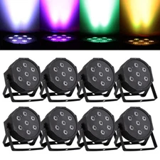 8PCS RGBW 4IN1 LED Par Can Light 70W DMX Stage DJ Disco Party Lights Wash Lights