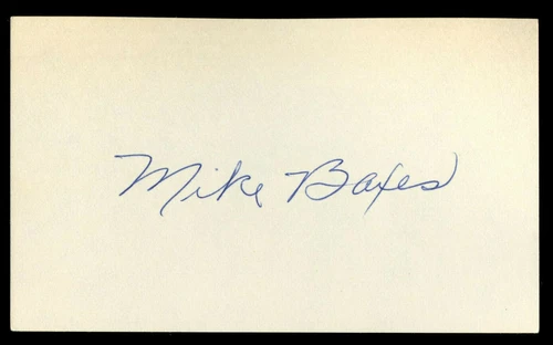 Mike Baxes signed autograph auto 3x5 index card Baseball Player 9127