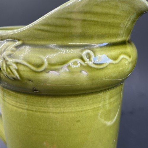 Vintage Geo Z Lefton 4459 Japan Ceramic Hand painted Fruit Pitcher Art Pottery - Picture 6 of 14