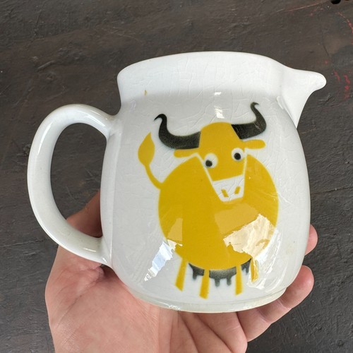 Vintage ARABIA FINLAND KAJ FRANCK Longhorn CREAMER PITCHER Modern Bull Steer - Picture 5 of 10