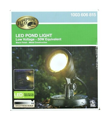 Hampton Bay Pond Light Integrated LED Low Voltage Submersible Outdoor Lighting