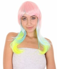 Rainbow Long Straight Wig  Party Ready Fancy Cosplay Wig HW-1536 Adult 