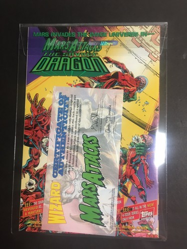 Mars Attacks #1/2 NM+ w/COA Wizard #66 Exclusive/Topps Comics w/Sleeve UNREAD - Picture 2 of 3