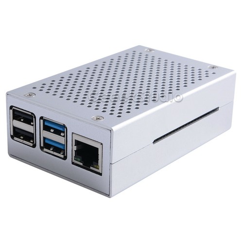 Raspberry Pi 4 Case Aluminum Alloy Enclosure Cover Metal Case with Cooling Fan - Picture 10 of 14