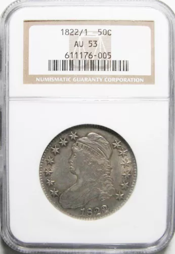 1822/1 Capped Bust Half Dollar NGC AU-53