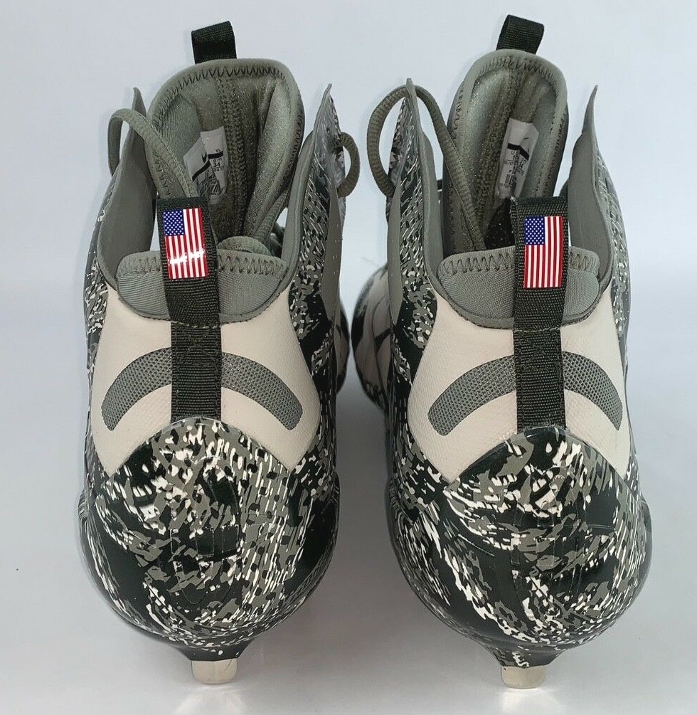 Nike Alpha Huarache Elite Camo Memorial Day PE Cleats Metal  display picture 1