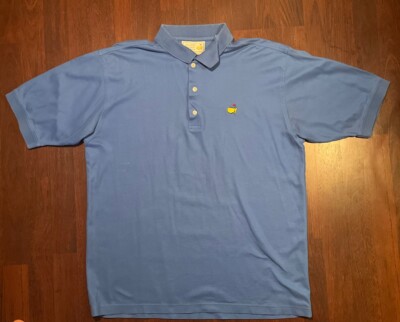 Augusta National Golf Shop Masters 60 s Two-Ply Mercerized Polo Shirt Large Blue