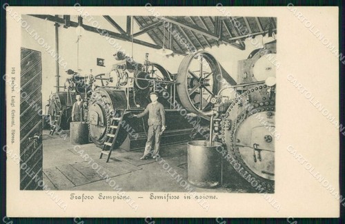 Verbania Iselle Simplontunnel Halbfest in Aktion Postkarte RT1012