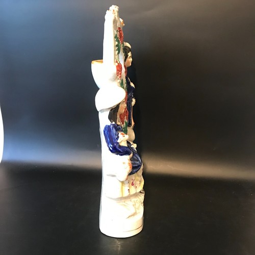 Large Staffordshire Pocket Watch Holder. 12 3/4" Height - Picture 8 of 11