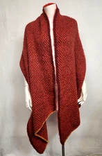 Free People Rangeley Wide Fuzzy Soft & Cozy Blanket Scarf 90x20