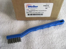 (1ea) Weiler 44075 Stainless Steel 3 x7  Plastic Blue Small Hand Scratch Brush 