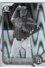 2022 Bowman 1st Draft #BDC-184 Trevor Martin Rays Chrome B&W RayWave Refractor