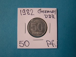 GERMAN COINS 1982 YEAR "DDR" 50 PFENNIG NICE COIN.