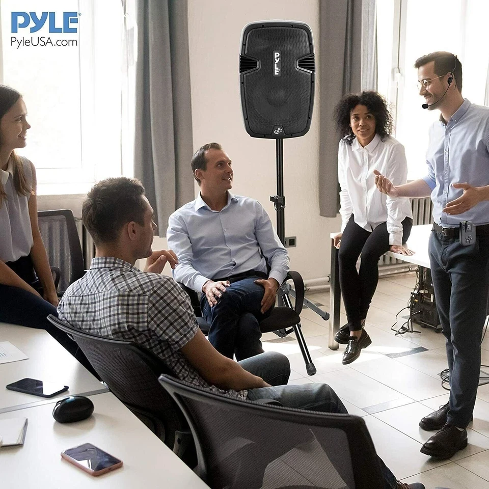 Pyle Portable Bluetooth Loudspeaker - Active PA Speaker System Kit Rechargeable - Image 4 of 4