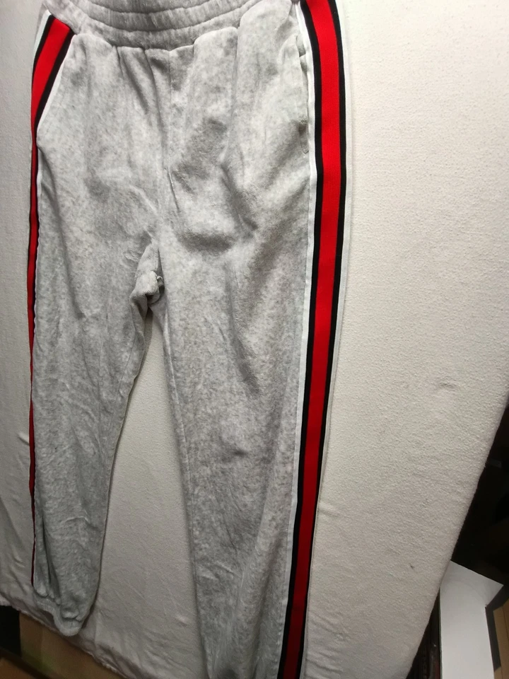 Pantalones de chándal Forever 21 para hombre gris rojo a rayas talla pequeña Foto 2 de 4