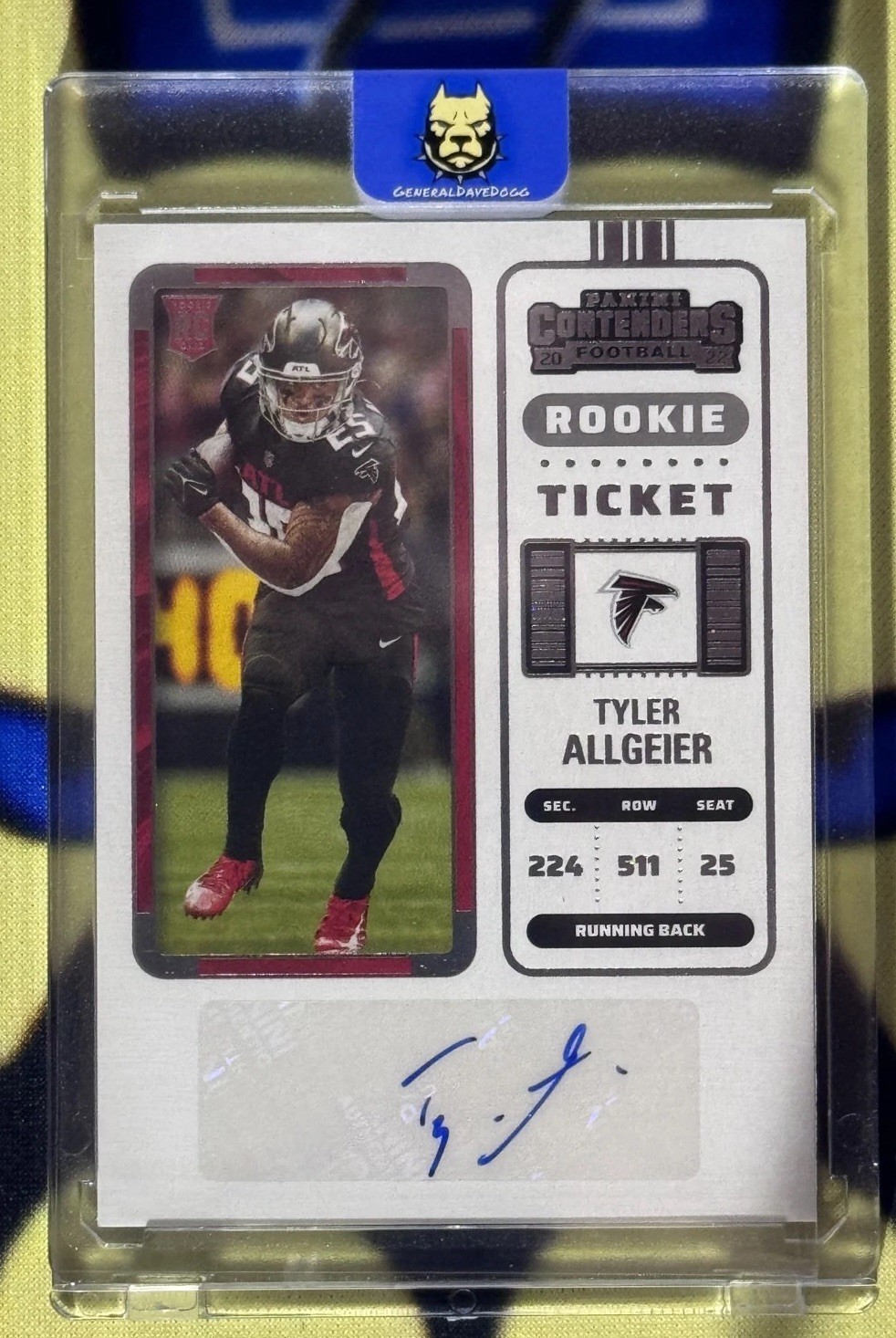 Tyler Allgeier Panini Contenders #221 Autograph
