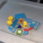 Vintage 1989 TMNT Sewer Lair Playset Parts Fire Hydrant Cap Spiked Ball Lot