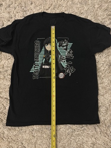 Demon Slayer Kimetsu No Yaiba Tokito Muichiro Kurzarm TShirt Medium schwarz - Bild 5 von 5