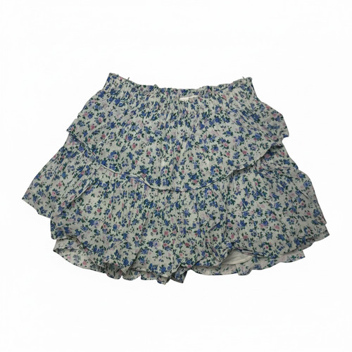 love shack fancy floral mini skirt size small