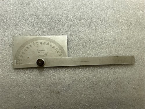 Nice Starrett Steel Protractor C183 Machinist Tool w/Box C-183 Rectangular - Picture 1 of 7