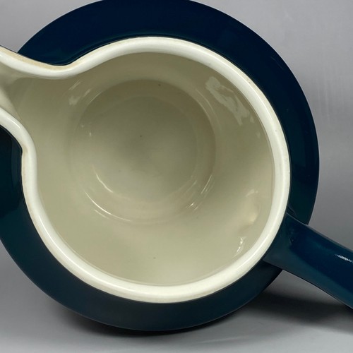 Beautiful Vintage Hall China Ceramic Medallion Pitcher in Rare Marine & White - Picture 5 of 21
