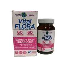 (Exp 10/25). Vital Planet - Vital Flora Women's Daily Probiotic, 60 Billion CFU