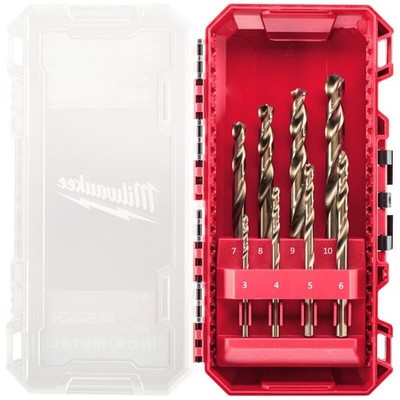 Milwaukee 8-TEILIGES ROT KOBALT HSS BOHRER-SET - 4932499256