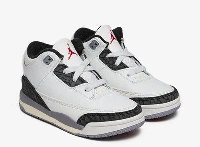 Jordan 3 Retro TD In Weiß Grau Gr. 23,5 Original