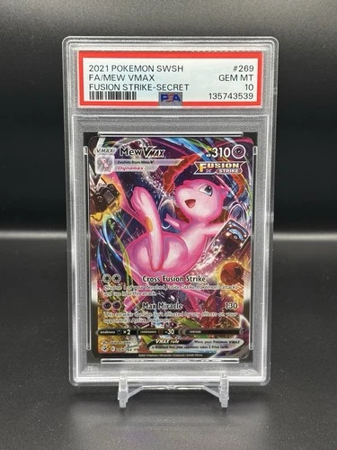 Mew VMAX PSA 10 Alt Art Fusion Strike Pokemon Card 269/264 Sword & Shield FA