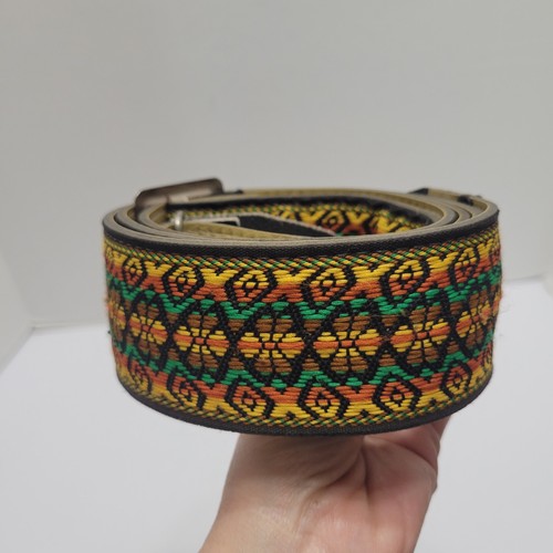 Vtg Ace Guitar Strap RARE Color Combo Woodstock USA Made Hendrix