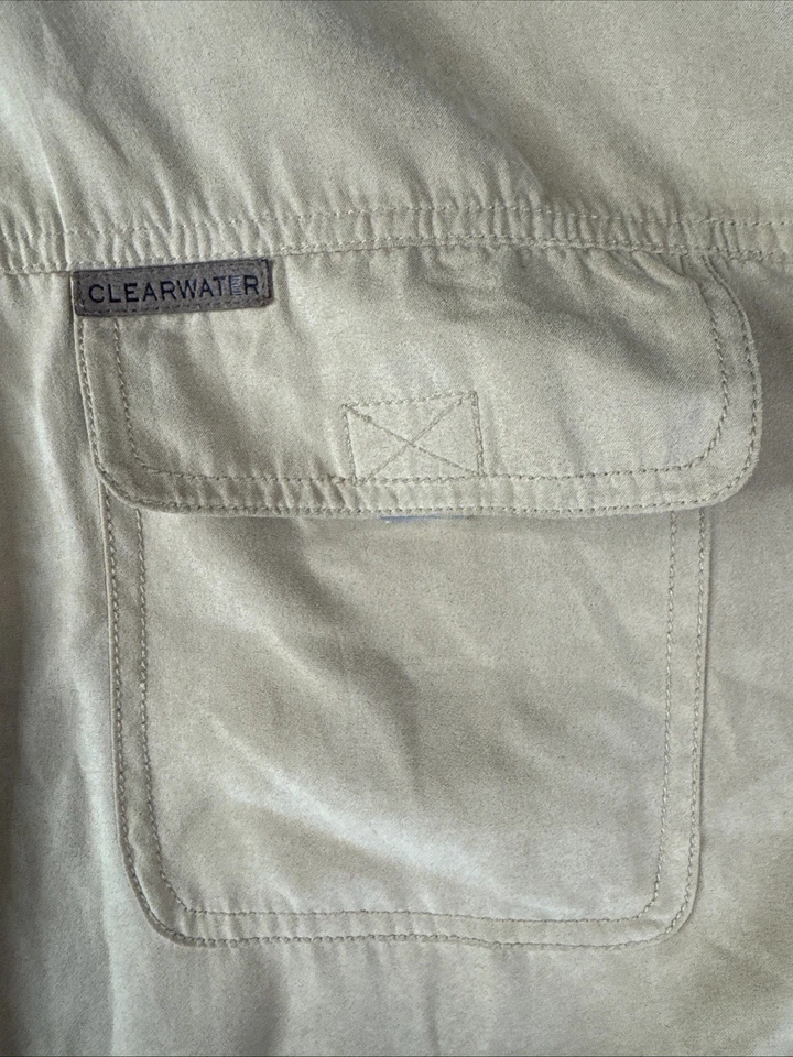 Clearwater Outfitters Brown Faux Suede Button Down Long Sleeve Shirt Mens XL - Image 3 of 4