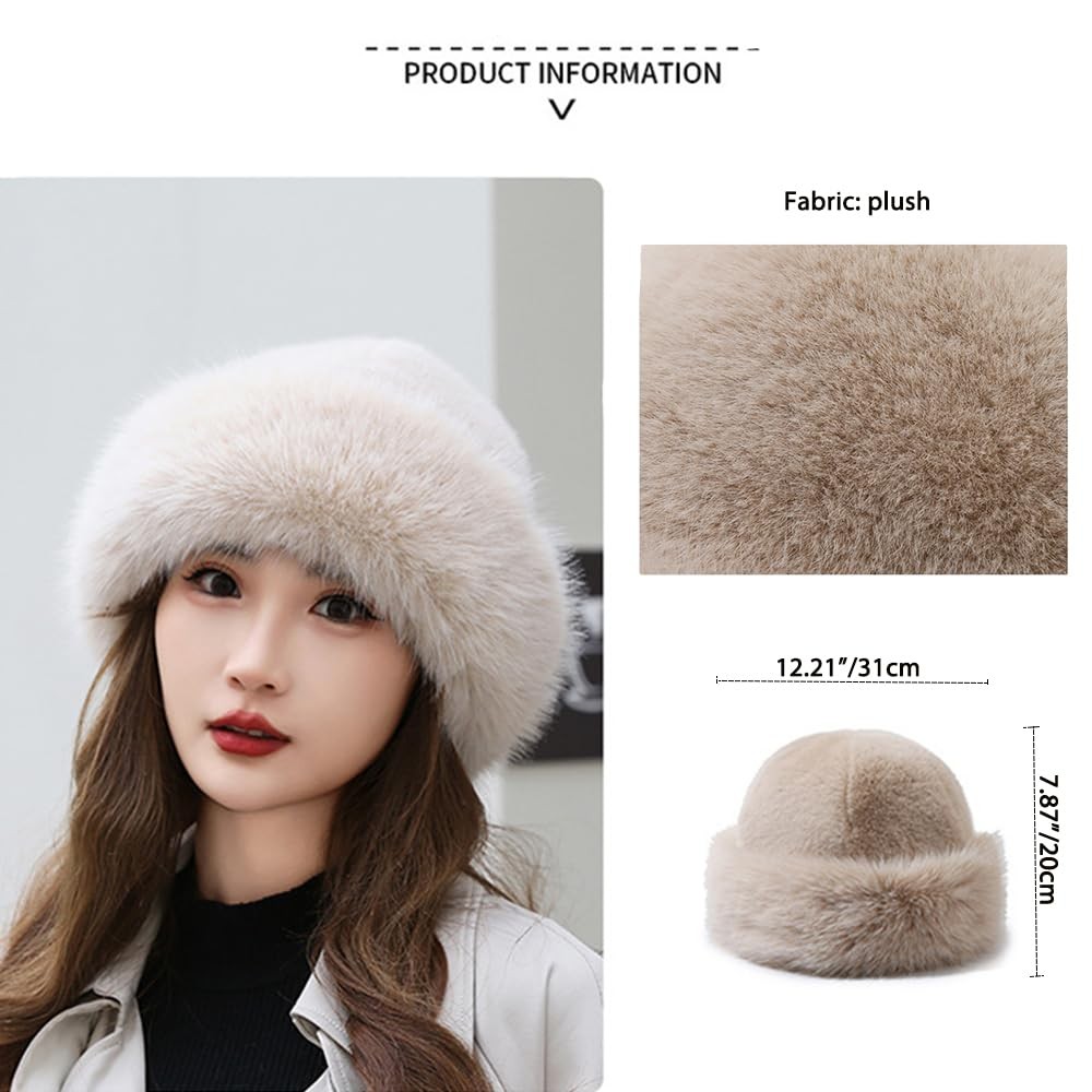 2251 Luxurious Women’s Faux Mink Mongolian Hat Thickened Faux Fur Hat Winter New Women main image 3