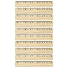 6 Inch Wooden Rulers, 24 Pcs Drafting Ruler Measuring Tools for Office Wood