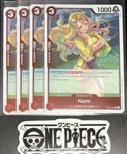 4x One Piece ST21-009 C Nami - English - Foil - Playset - TCG - Mint