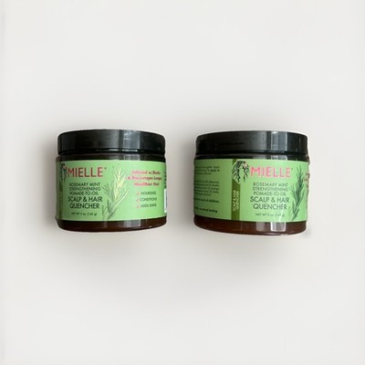 Mielle Rosemary Mint Strengthening Pomade-To-Oil Scalp & Hair Quencher 5oz 2 PK