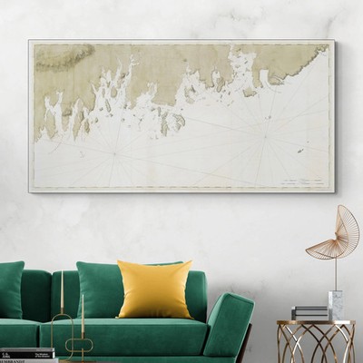 1776 Map of Washington County Maine - Detailed Coastal Survey Machias and Cutler