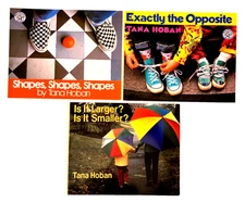3 Lot Children's Picture Books Tana Hoban: Shapes Opposites & More - PBs NEW
