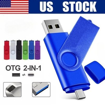 TYPE-C OTG 2 in 1 USB Memory Photo Stick Flash Pen Drive Phone Laptop PC Mac
