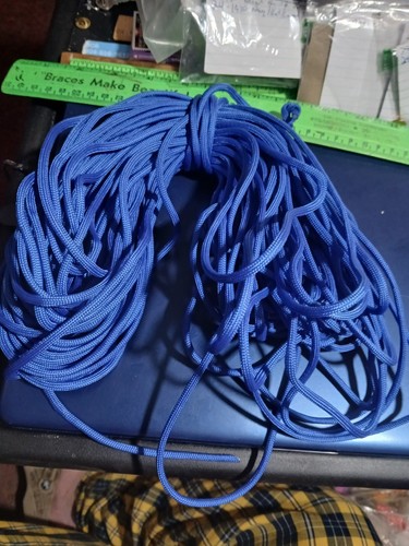 75+ Feet Blue Paracord Parachute Cord Lanyard (25-301)