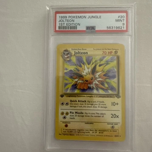 1999 POKEMON JUNGLE FIRST EDITION 1ST #20 JOLTEON PSA 9