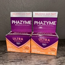 2 Phazyme Ultra Strength ANTI-GAS SIMETHICONE 180mg PZ180 Bloating Relief 6/26