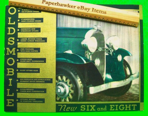 1932 OLDSMOBILE LARGE PRESTIGE 24-pg COLOR CATALOG Brochure CONVERTIBLE ROADSTER