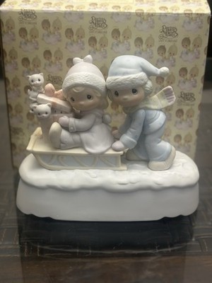 Precious Moments: (E-0501) 1983 Sharing Our Season Together! Good Condition!