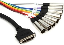 Hosa DTM-804 8-channel DB25 to XLR Male Snake - 13.2 foot 3-pack