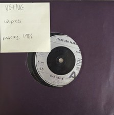 Tears For Fears Mad World Vinyl Record 7" VG+/VG IDEA3 1982