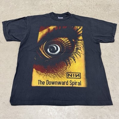 Vintage Nine Inch Nails Band T Shirt Size XL The Downward Spiral 1997 REPRINT