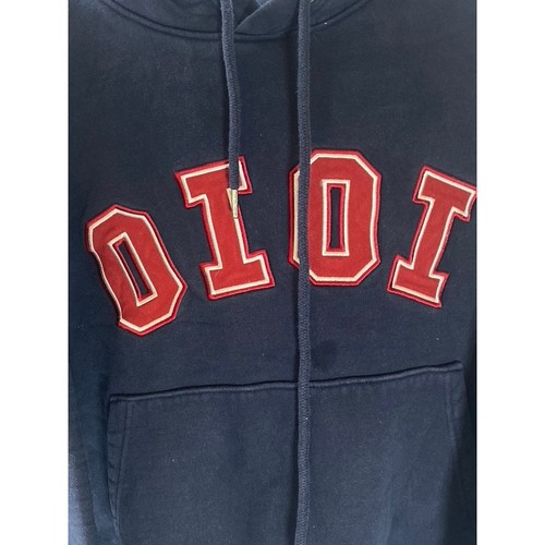 5252 BY OIOI Unisex Dark Navy/Red Patch Logo Casual Hoodie SZ S - Picture 4 of 10