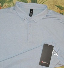  88 LULULEMON Blue Short Sleeve Evolution Polo Shirt XL NWT